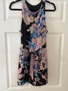 Yumi Kim Romper; Pockets, Belted, Size MD, Floral Print